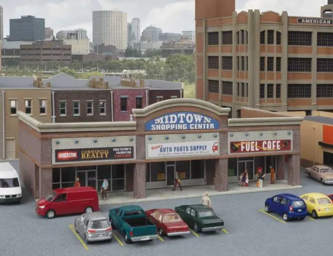 933-3891 - Modern Shopping Center Kit (N Scale) 1