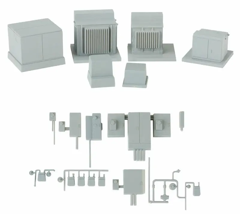 933-4075 - Modern Industrial Park Series - Modern Electrical Gear (Ho Scale) 1