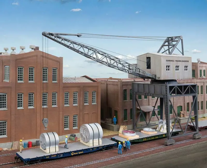 933-4096 - Traveling Crane With Brick Street Kit (Ho Scale) 1