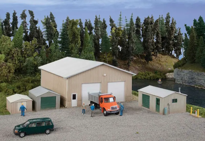 933-4125 - Pole Barn And Sheds Kit (Ho Scale) 1
