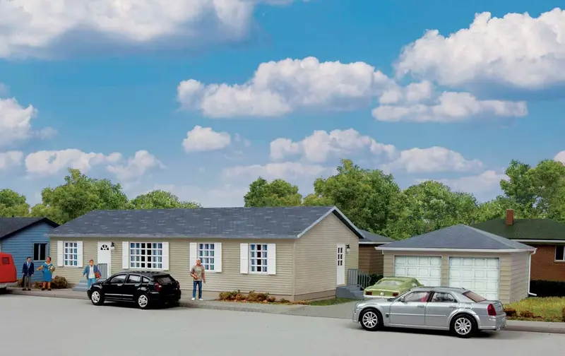 933-4151 - Modern Sectional House With Garage Kit (Ho Scale) 1