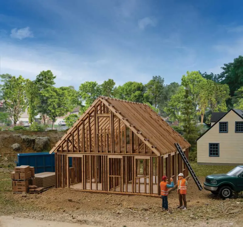 933-4157 - House Under Construction (Ho Scale) 1