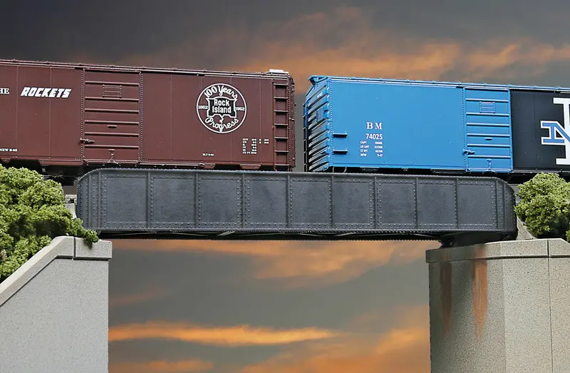 933-4501 - Single-Track Railroad Through Girder Bridge Kit - 50' (Ho Scale) 1
