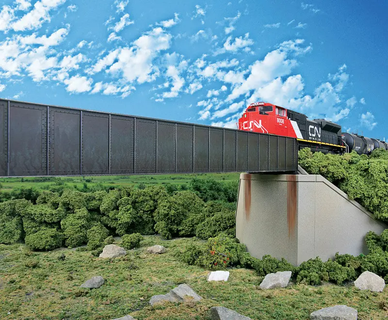 933-4503 - Single-Track Railroad Through Girder Bridge Kit - 90' (Ho Scale) 1