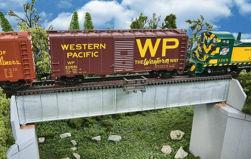 933-4507 - 70' Single-Track Railroad Deck Girder Bridge Kit (Ho Scale) 1