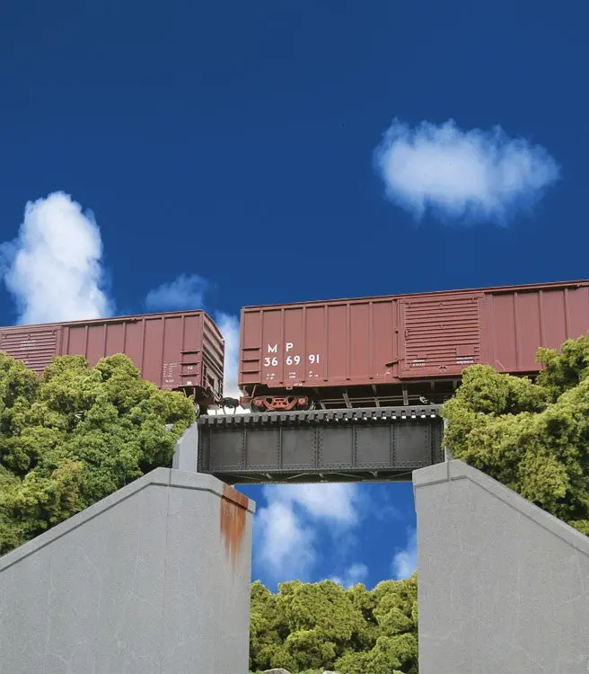 933-4509 - 30' Single Track Railroad Deck Girder Bridge Kit (Low Level) (Ho Scale) 1