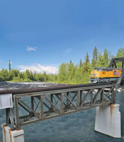 933-4520 - Single Track Pratt Deck Truss Railroad Bridge Kit (Ho Scale) 1