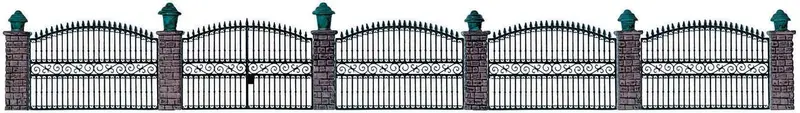 933-550 - Wrought Iron Fence Kit (Ho Scale) 1