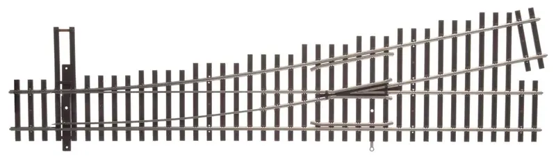 948-10015 - Number 5 Turnout - Left Hand - Nickel Silver - Dcc Friendly (Code 100) (Ho Scale) 1