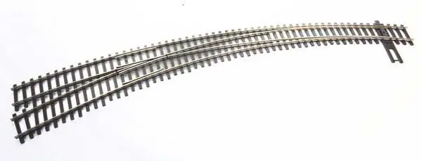948-83061 - Code 83 - Nickel Silver Dcc-Friendly Curved Turnout - 20 And 24" Radii - Left Hand (Ho Scale) 1