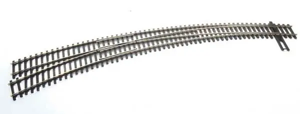 948-83063 - Code 83 - Nickel Silver Dcc-Friendly Curved Turnout - 24 And 28" Radii - Left Hand (Ho Scale) 1