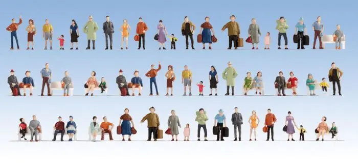 949-6042 - Passengers On Platform (60Pc) (Ho Scale) 1