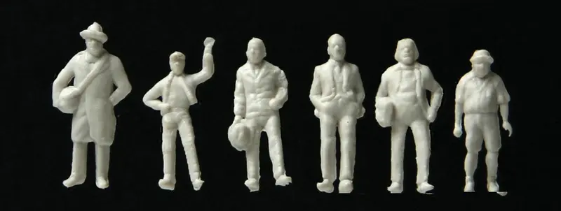 949-6053 - Standing And Walking Figures - Unpainted - 72Pc (Ho Scale) 1