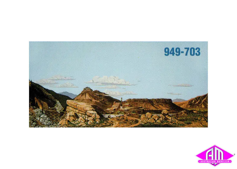 949-703 - Background Scene "Mountain To Desert" (Ho Scale) 1