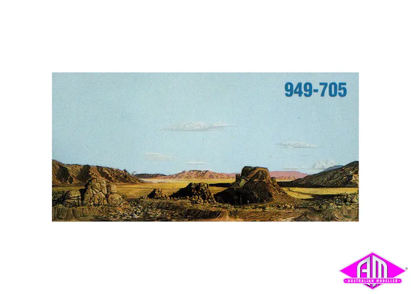 949-705 - Background Scene "Drywash Desert" (Ho Scale) 1