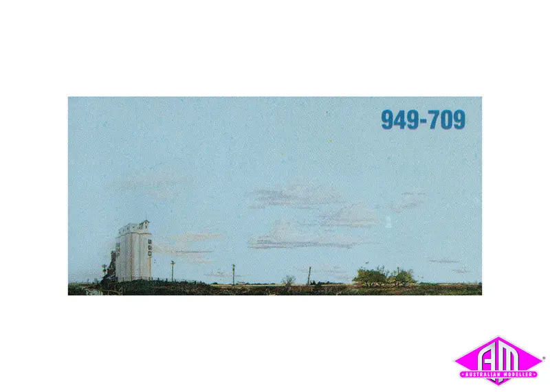 949-709 - Background Scene "Prairie / Grain Elevator" (Ho Scale) 1