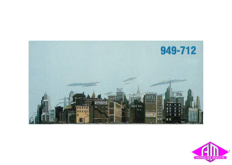949-712 - Background Scene "Hotel / Business" (Ho Scale) 1