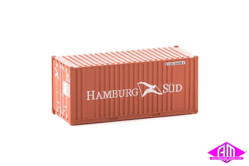949-8006 - 20' Rib-Side Container - Hamburg Sud (Ho Scale) 1
