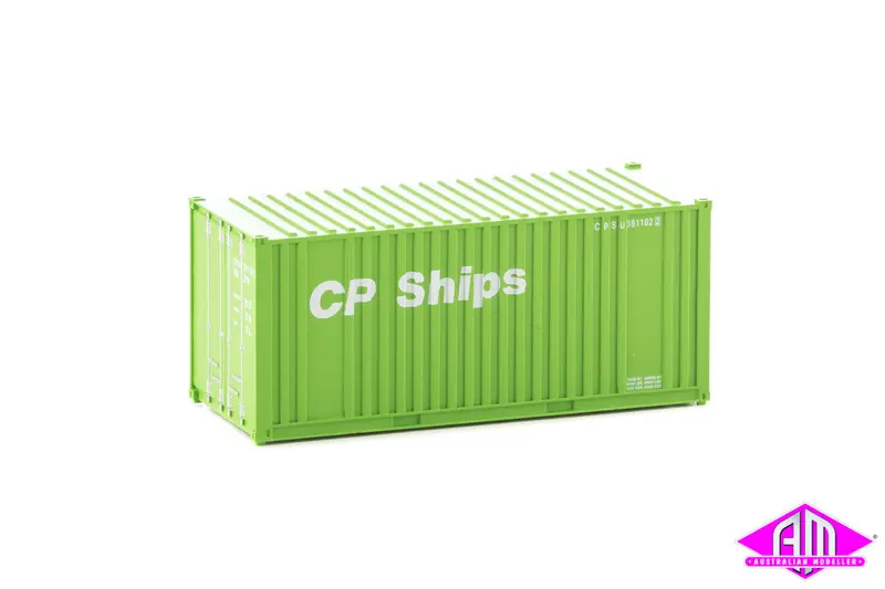 949-8010 - 20' Container With Flat Panel - Cp Ships (Ho Scale) 1