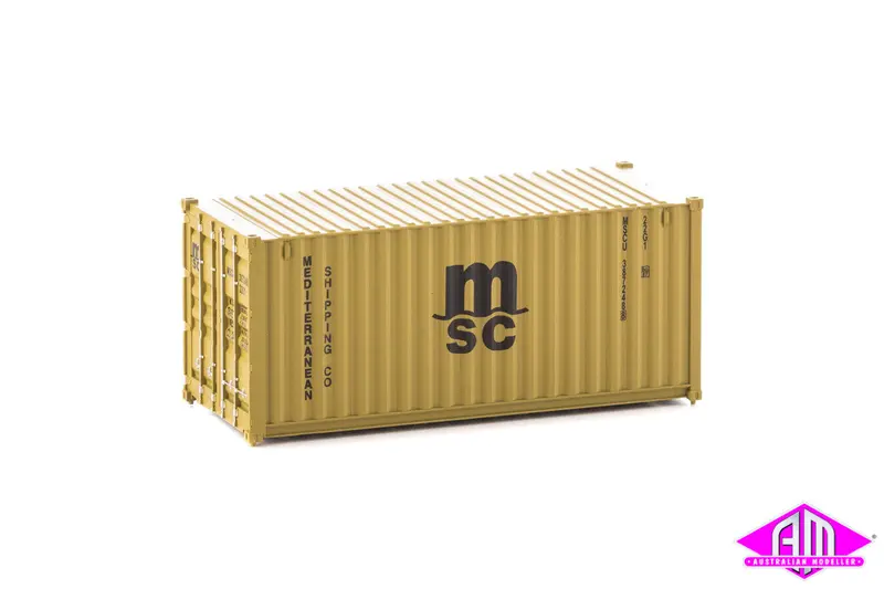 949-8057 - 20' Container Fully Corrugated - Msc (Ho Scale) 1