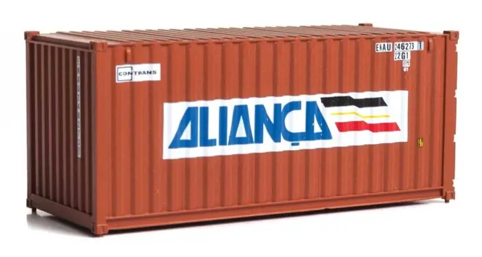 949-8069 - 20' Container Fully Corrugated Alianca (Ho Scale) 1