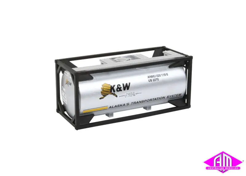 949-8102 - 20' Tank Container - K&W Alaska (Pre-Painted, Unassembled Kit) (Ho Scale) 1