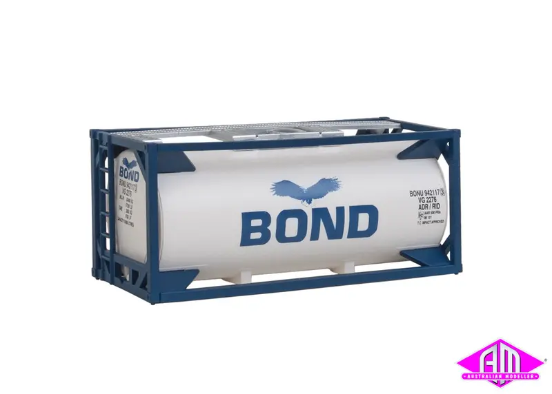 949-8103 - 20' Tank Container - Bond (Pre-Painted, Unassembled Kit) (Ho Scale) 1