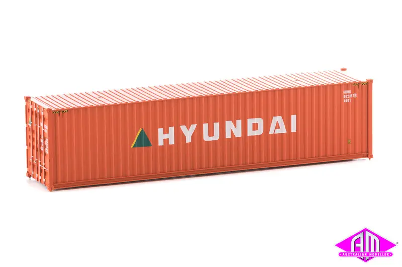 949-8253 - 40' Hi-Cube Corrugated Container - Hyundai (Ho Scale) 1