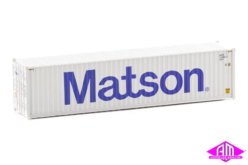 949-8263 - 40' Hi-Cube Corrugated Container - Matson (Ho Scale) 1