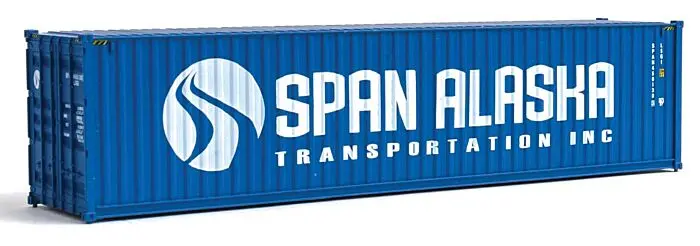 949-8273 - 40' High-Cube Corrugated Container Span Alaska (Ho Scale) 1