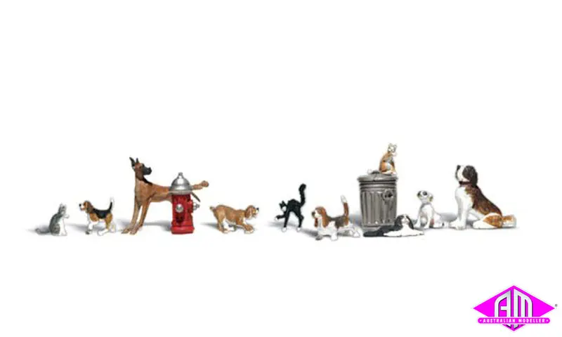 A1841 - Scenic Accents - Dogs & Cats (Ho Scale) 1