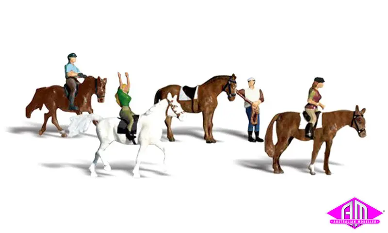 A1889 - Scenic Accents - Horseback Riders (Ho Scale) 1