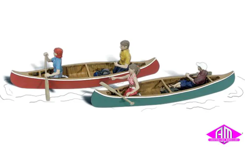 A1918 - Scenic Accents - Canoers (Ho Scale) 1