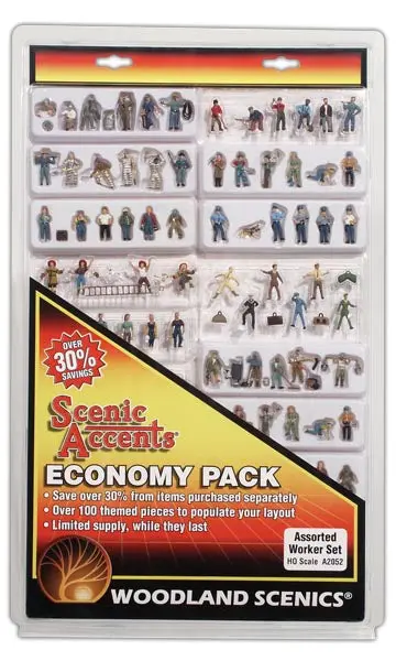 A2052 - Assorted Workers Economy Pack 100+Pc (Ho Scale) 1