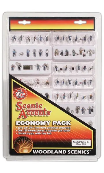 A2062 - Assorted Worker Figures Economy Pack 100+Pc (N Scale) 1