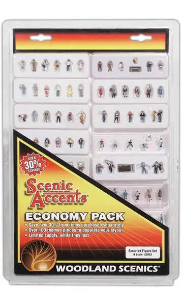 A2063 - Assorted Figures Economy Pack 100+Pc (N Scale) 1