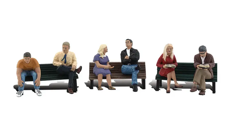 A2206 - People On Benches (N Scale) 1