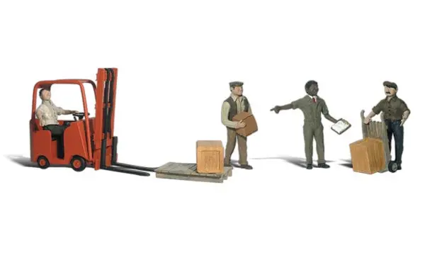 A2744 - Workers With Forklift (O Scale) 1