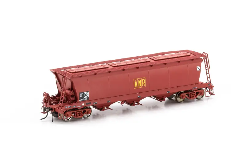 Ahgx Grain Hopper - Small Doors, Anr Red, 4 Car Pack Sgh-4 1