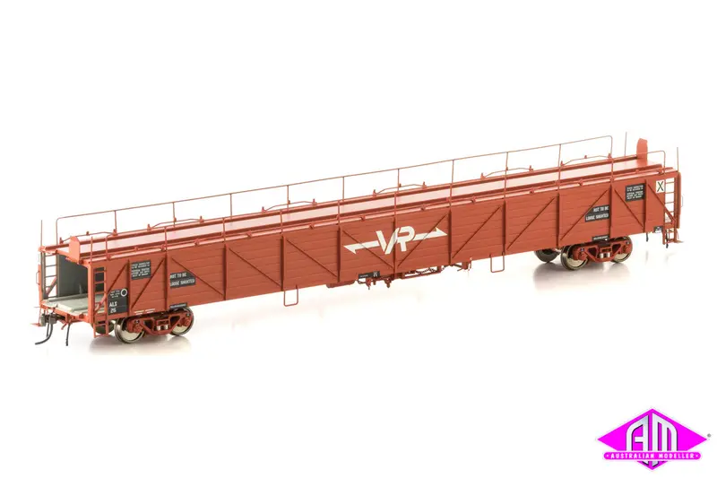 Alx Fluted Metal Sided Car Carrier, Vr Red With Small Vr Logos, 4 Car Pack Vcc-5 1