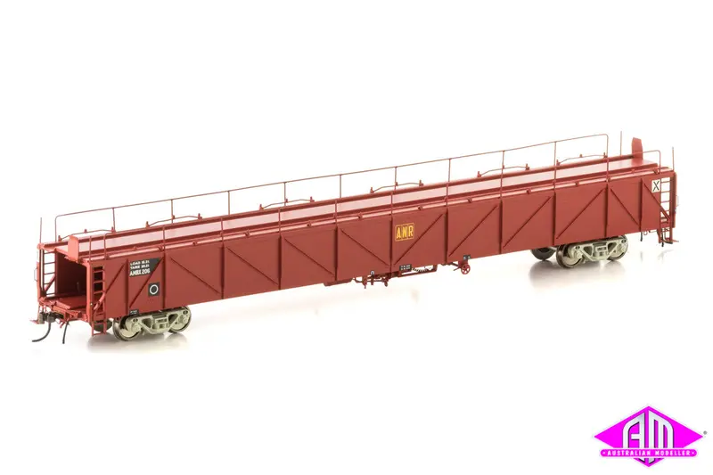 Ambx Plain Metal Sided Car Carrier, Red With Yellow Anr Logos, 4 Car Pack Scc-4 1