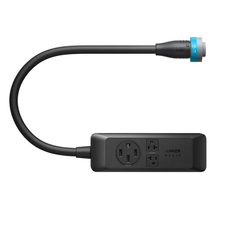 Anker Solix A17e1141-83 E10 120V/240V Power Strip, Daily Power Output For E10, 1X Nema4-50 (9,600W) + 2X Nema 5-20 (2,400W Each), No Transfer Switch Needed 1