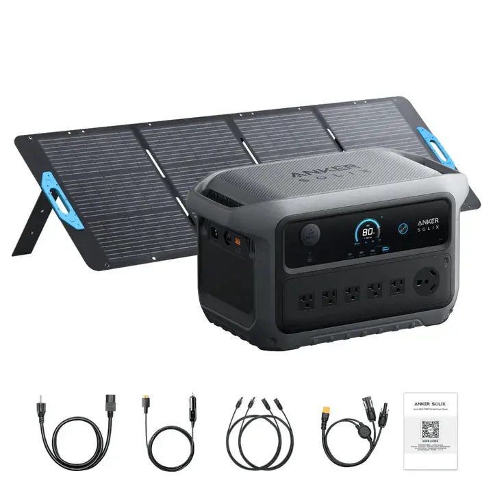 Anker Solix B17831a4 C2000 Gen 2 Portable Power Station 2048Wh W/ 200W Solar Panel 1