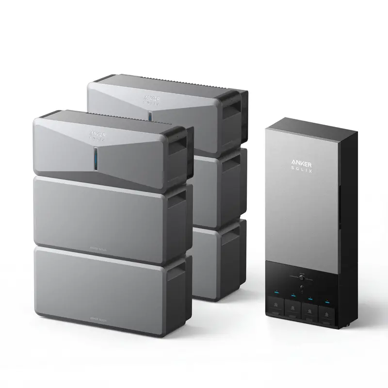 Anker Solix B17e114d 2-Set E10 Automatic Backup Kits | 24Kwh Lifepo4 Battery | 10-30Kw Turbo Output | Smart Grid & Storm-Guard 1