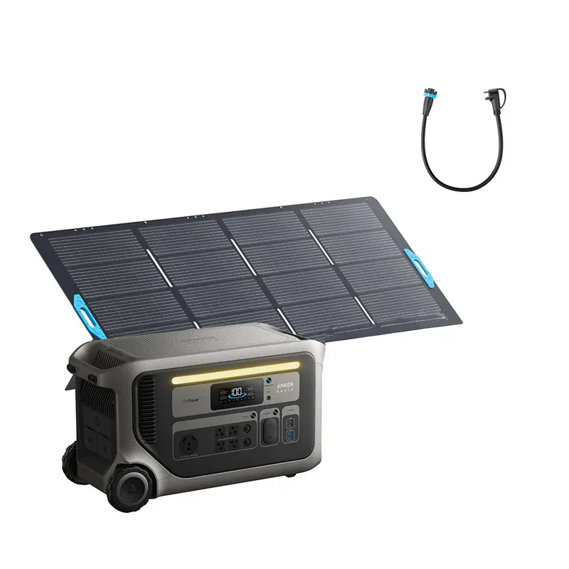 Anker Solix F3000 120V Extended Backup Power Kit W/ 400W Solar Panel 1