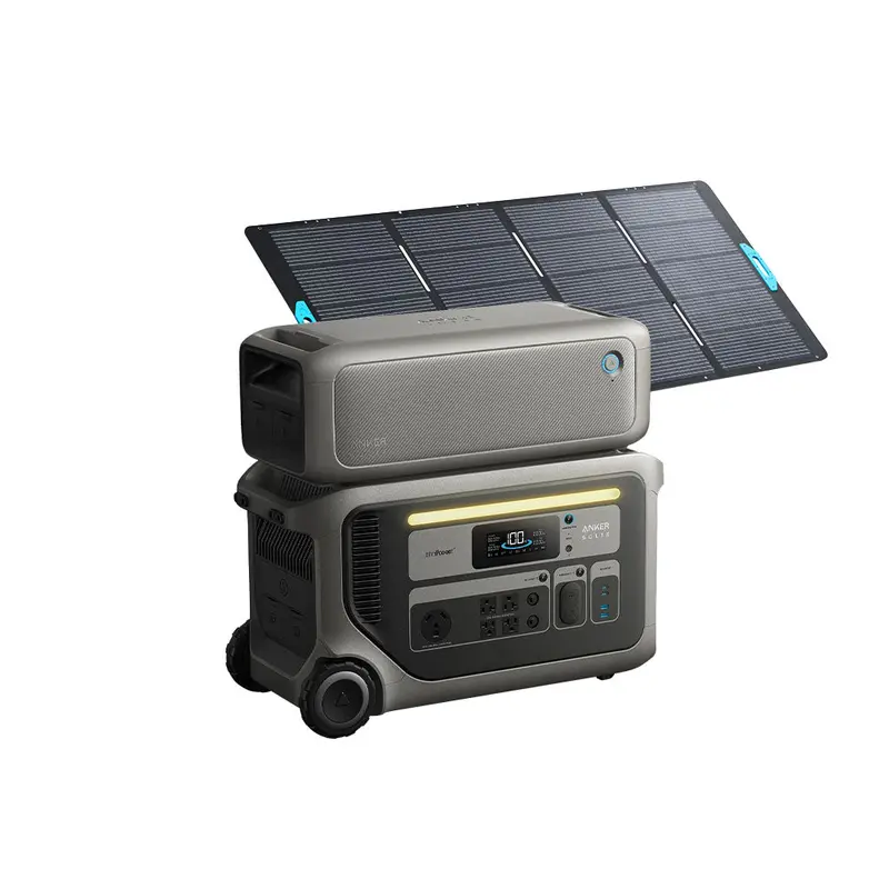 Anker Solix F3000 3072Wh Power Station W/Expansion Battery, Solar Panel 1