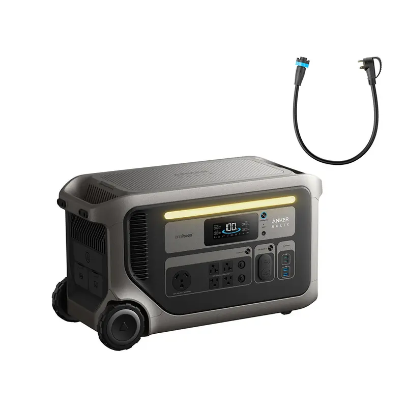 Anker Solix F3000 Portable Power Station 3,072Wh 3,600W With 120V Generator Input Adapter 1
