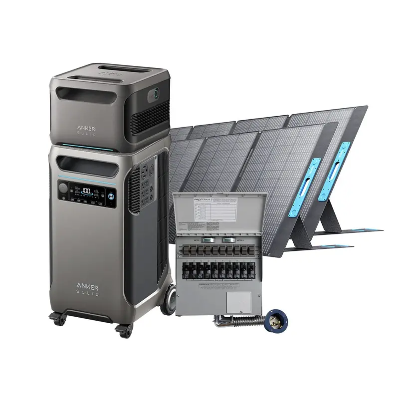 Anker Solix F3800 3840Wh | 6000W Portable Power Station W/ Home Power Panel & Sub Panel & 100A Breaker & Ground Bar Kit 1