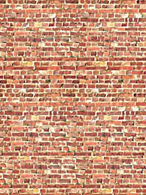 Ap-Bm008a - Art Printers - Backscenes Building Paper - Old Red Brick - Light (Ho Scale) 1
