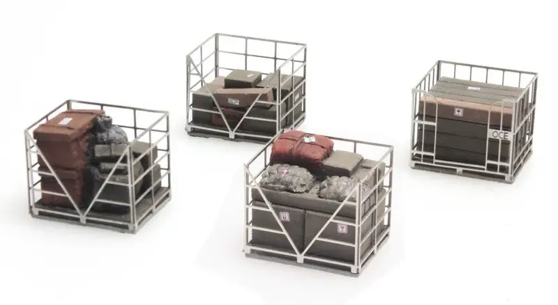 Artitec - Metal Cage Pallets - 4Pc (Ho Scale) 1